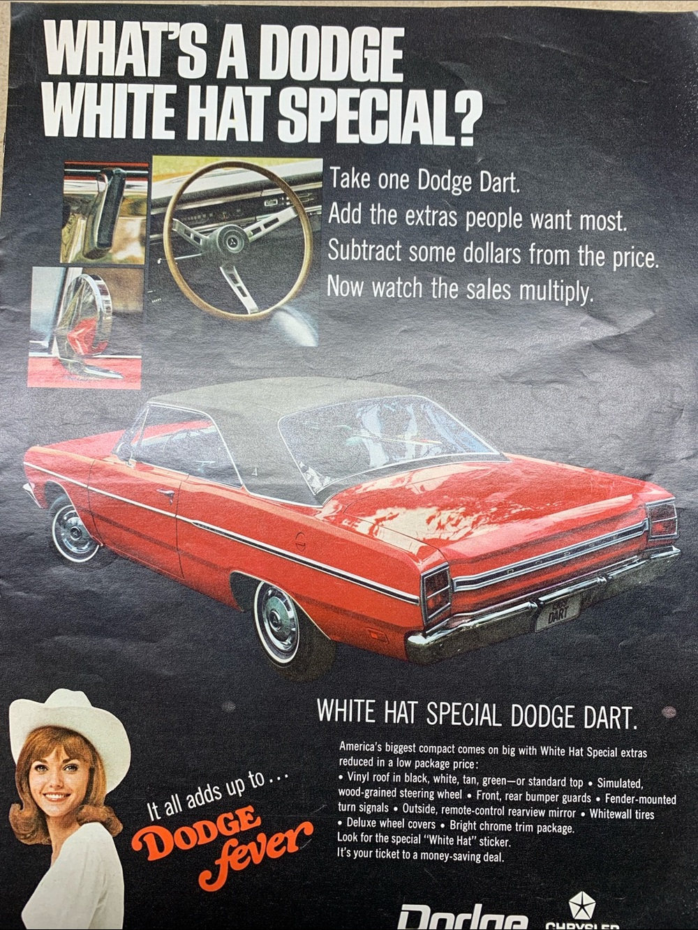 Vintage Dodge Dart Advertisement Life Magazine January 17, 1969